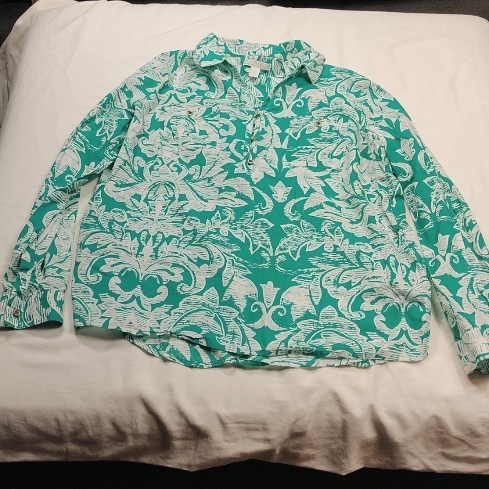Dana Buchman women's long sleeved blouse size large